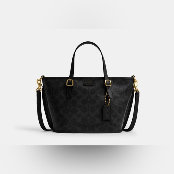 Coach TAXI TOTE BAG 21 IN SIGNATURE CANVAS HKH - Picture 1 of 3